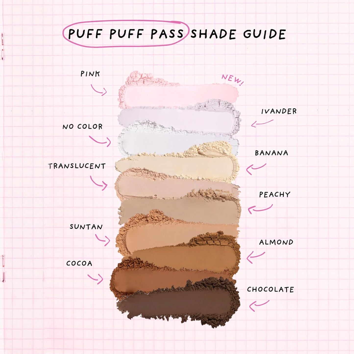 Kimchi Chic Beauty Puff Puff Pass Set and Bake Powder, Loose Face Powder with Extra Fluffy Setting Powder Puff, Soft Natural Face Makeup for Uneven Skin Tone, 03 Translucent