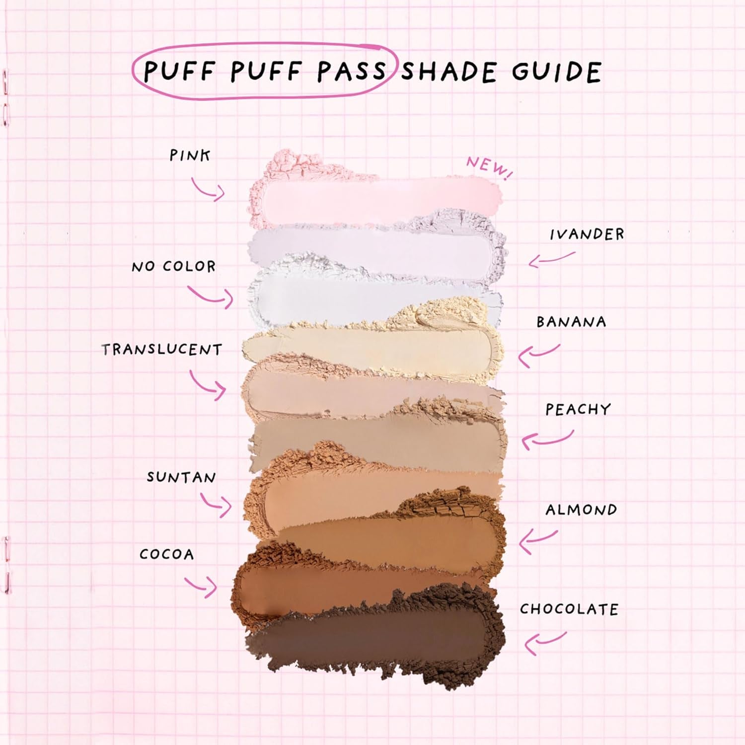 Kimchi Chic Beauty Puff Puff Pass Set and Bake Powder, Loose Face Powder with Extra Fluffy Setting Powder Puff, Soft Natural Face Makeup for Uneven Skin Tone, 03 Translucent
