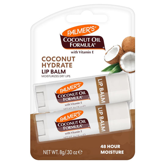 Palmer'S Coconut Oil Formula Lip Balm Duo, All-Day Moisturization, Hydrates Dry, Cracked Lips (Pack of 2)