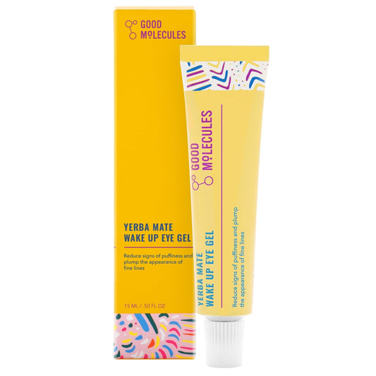Good Molecules Yerba Mate Wake up Eye Gel - Yerba Mate, Hyaluronic Acid and Caffeine to Hydrate, Minimize Puffiness and Swelling - Skincare for Face