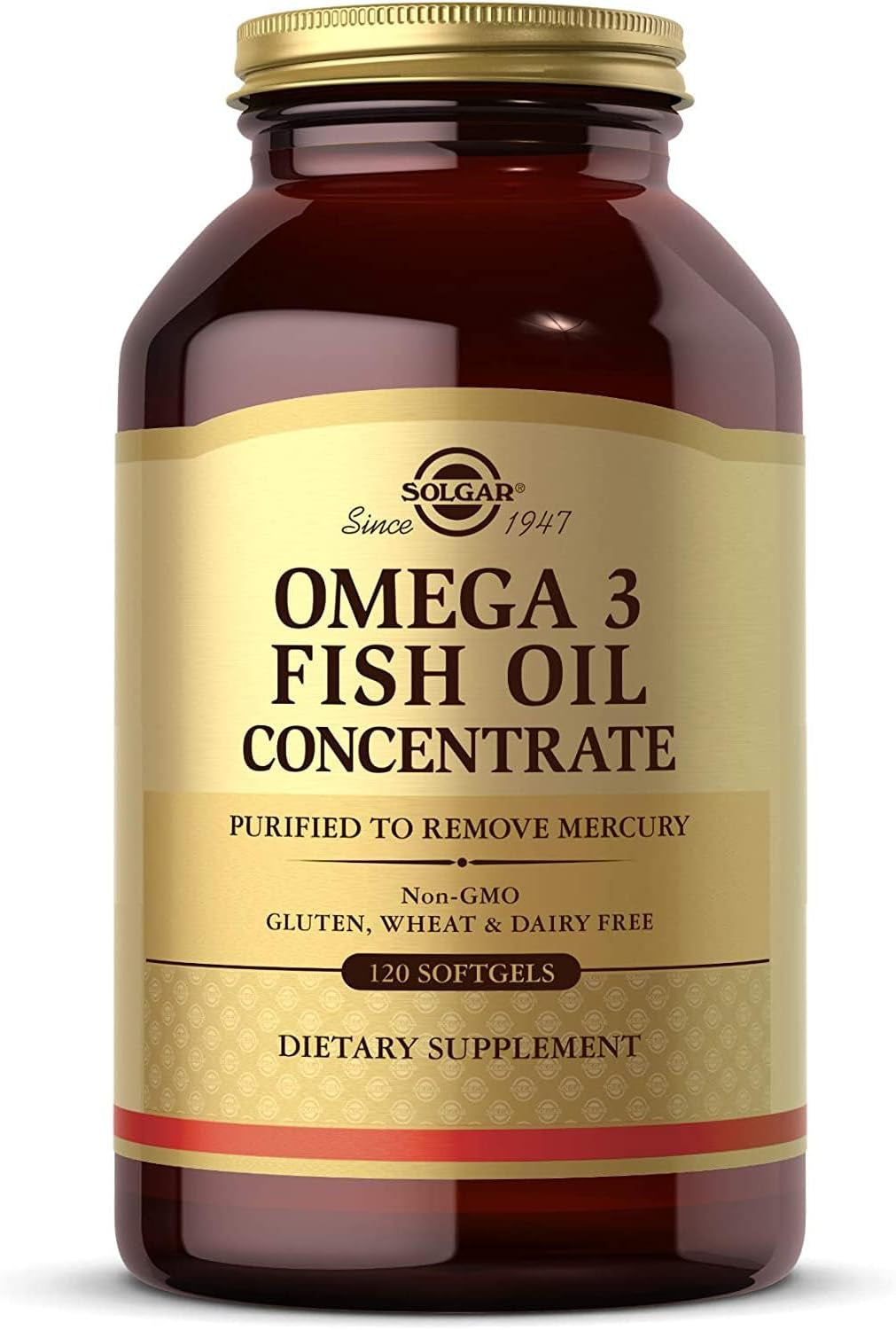 Solgar Omega-3 Fish Oil Concentrate, 240 Softgels - Support for Cardiovascular, Joint & Brain Health - Contains EPA & DHA Fatty Acids - Non GMO, Gluten/ Dairy Free - 120 Servings