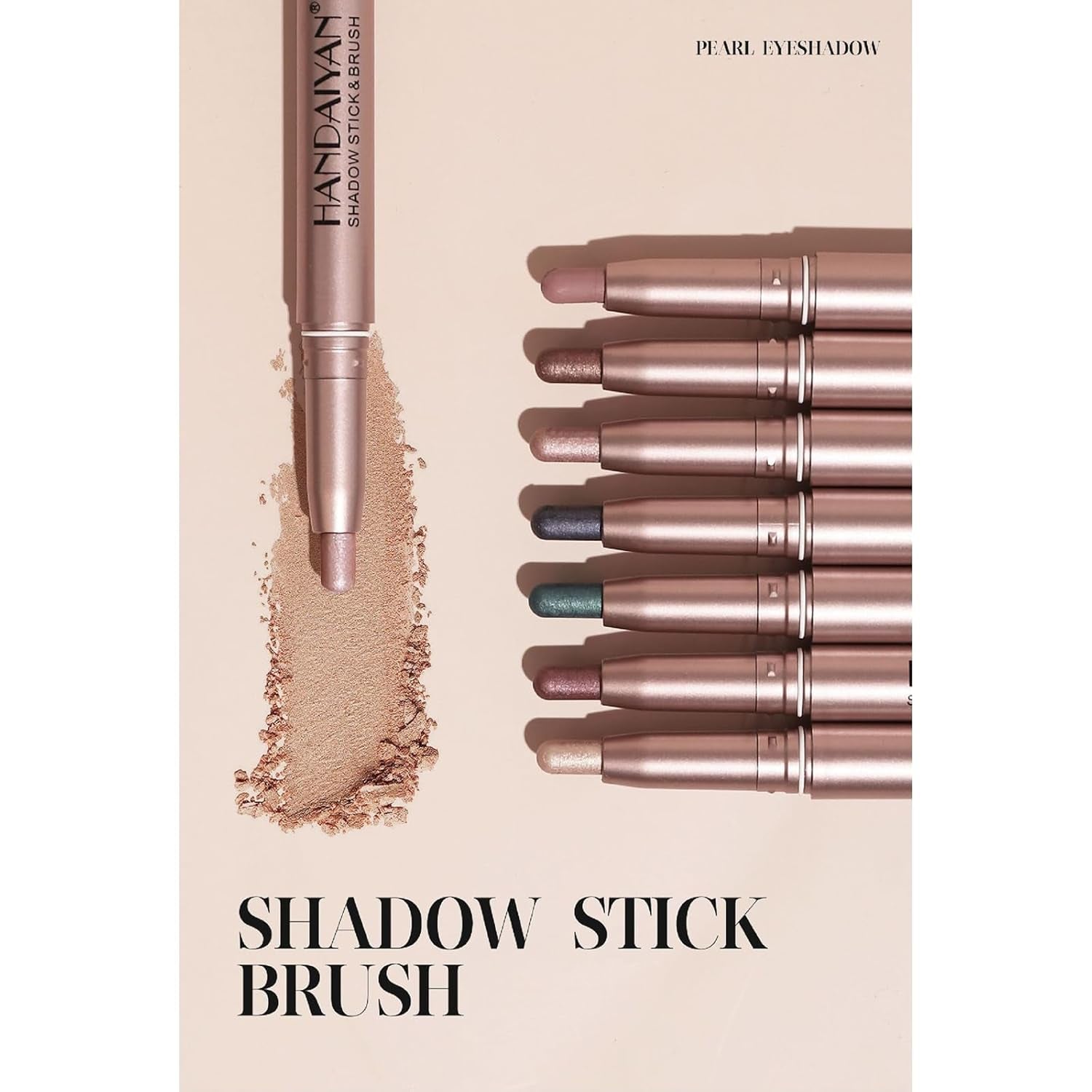 Eyeshadow Stick Matte Nude Eye Makeup Smoky Eyes Makeup Long Lasting Quick-Drying Smooth Glitter Eyeshadow Double Head（H06）