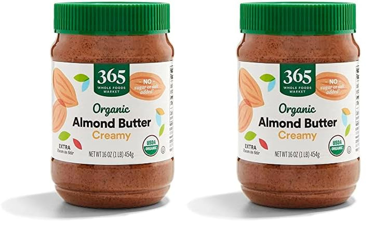 365 by Whole Foods Market, Organic Creamy Almond Butter, 16 Ounce