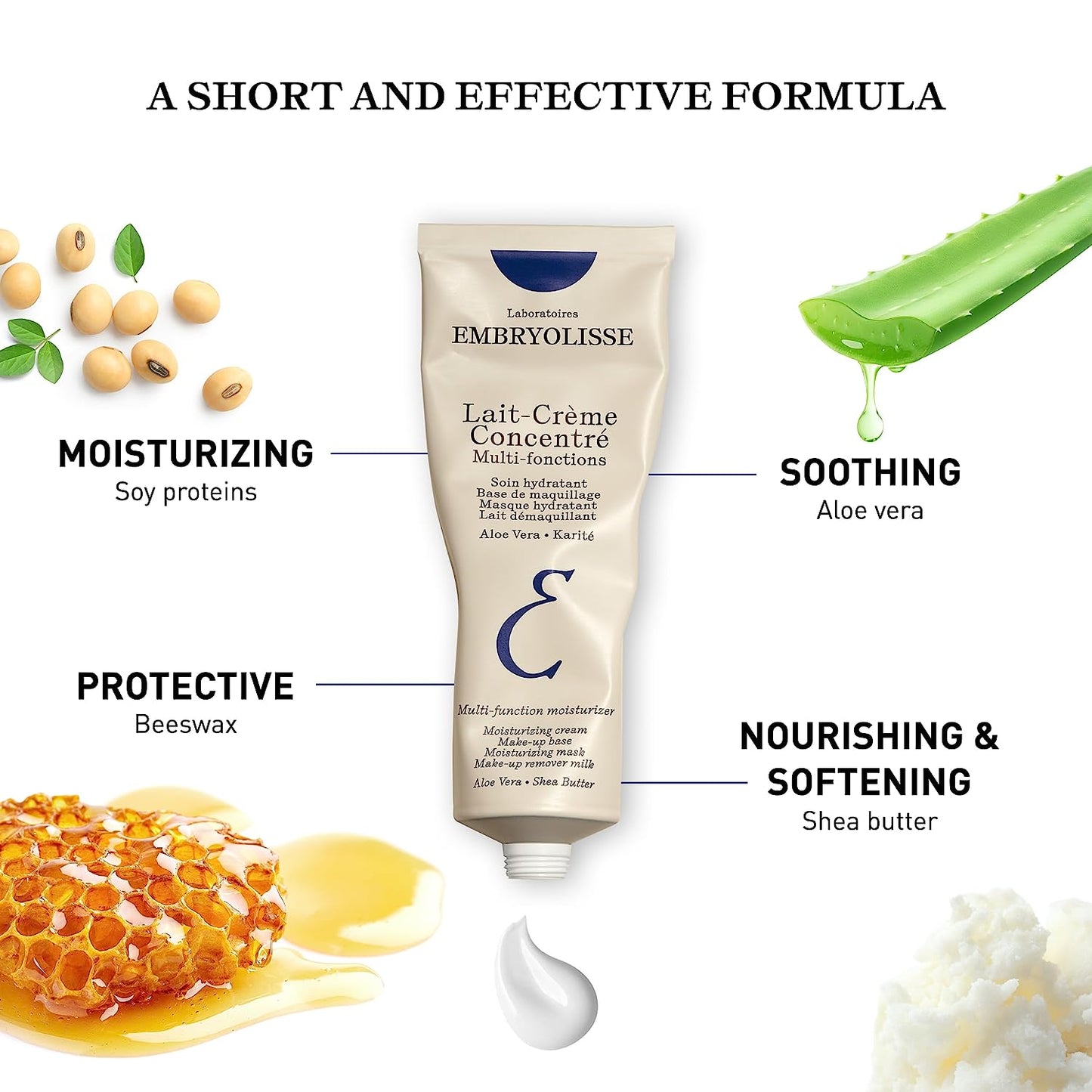 Embryolisse Lait-Crème Concentré, Face Cream & Makeup Primer - Cream for Daily Skincare - Face Moisturizers for All Skin Types (New Packaging)