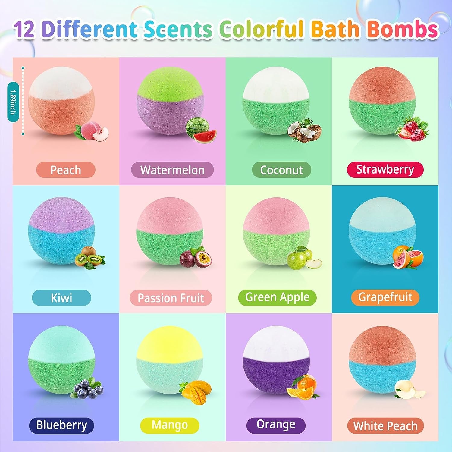 Bath Bombs for Kids with Surprise Inside, 24 Pack Kids Bath Bombs Gift Set, Natural Organic Kids Bubble Bath Fizzy for Girls Boys with Bath Toys Inside