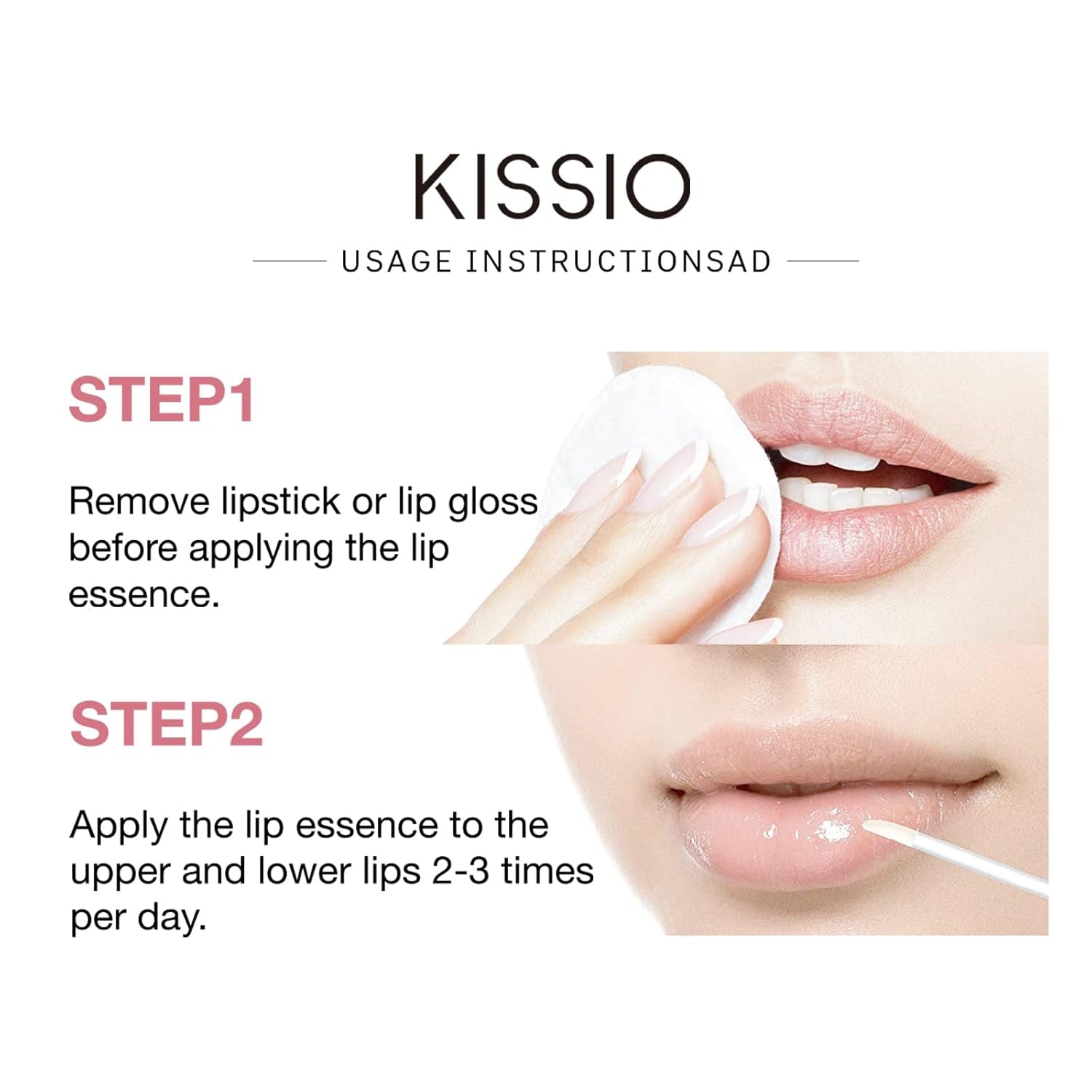 KISSIO Lip Plumper,Natural Lip Plumper for Day Use,Lip Plumping Gloss Make Lips Fuller and Moisturizing 5.5Ml,Lip Mask,Hydrating & Reduce Fine Lines,Beautiful Fuller