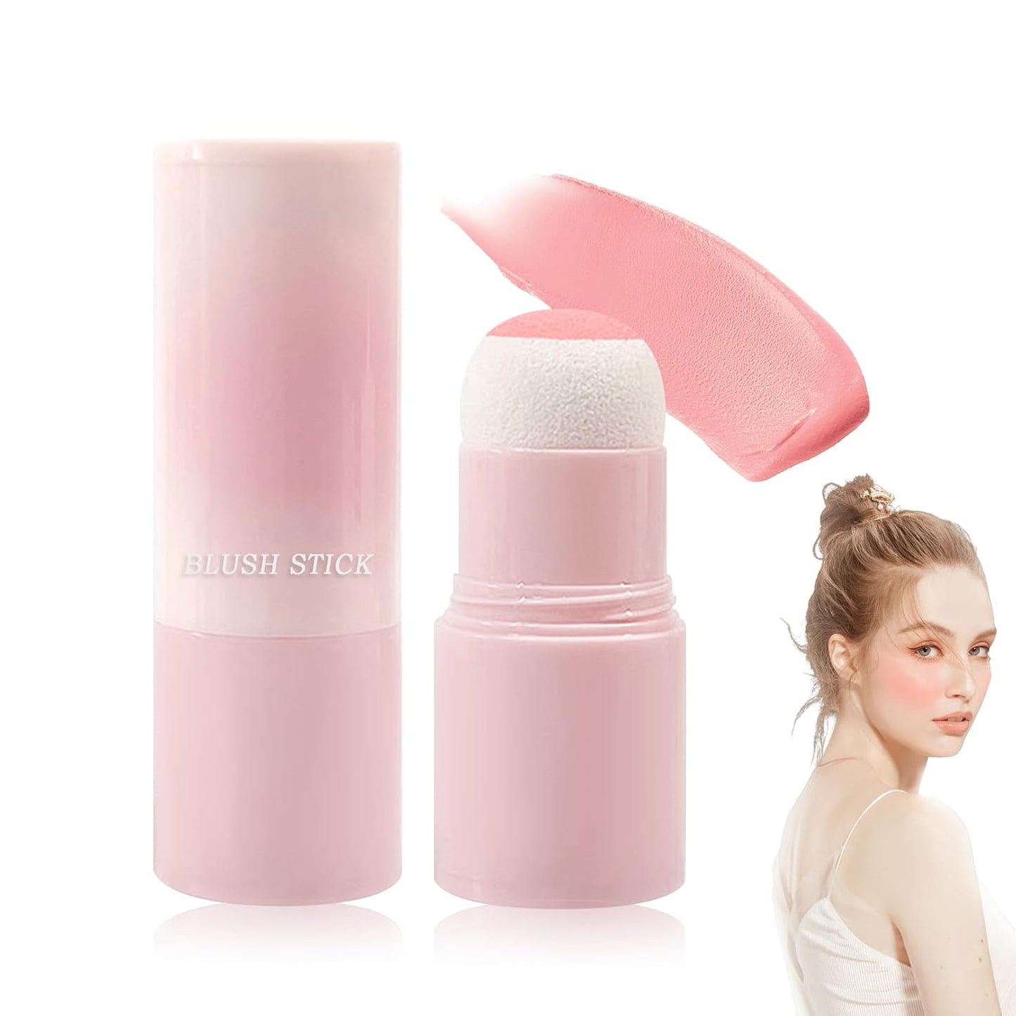 4 Colors Blush Palette for Cheeks,Face Matte Contour Blush Makeup Palette,Buildable Shimmer Facial Cheek Blusher Shades,Blendable Cosmetic Makeup Blush with Blush Brush 01