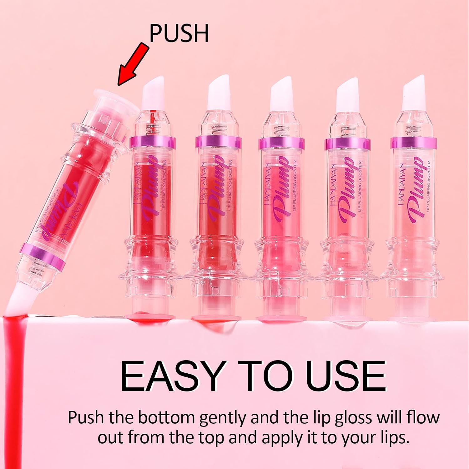 Erinde Lip Plumper Gloss, Natural Spicy Lip Plumping Booster Lip Plumping Oil, Ultra-Hydrating & Nourishing Plump and Pout Lip Plumper, Glossy Finish Fuller Lip Plumping Lip Gloss for Women Girls, 02#