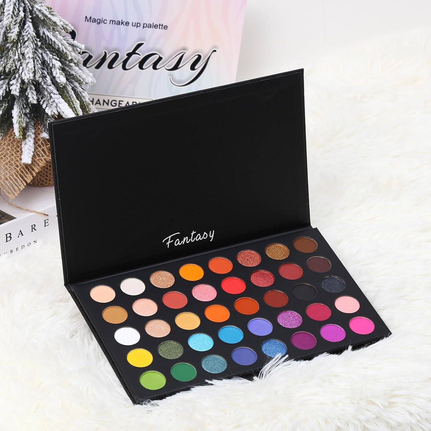 Highly Pigmented Eye Makeup Palette, Matte Shimmer Metallic Eyeshadow Pallet Long Lasting Blendable Natural Colors Make up Eye Shadows Cosmetics Gift Kit