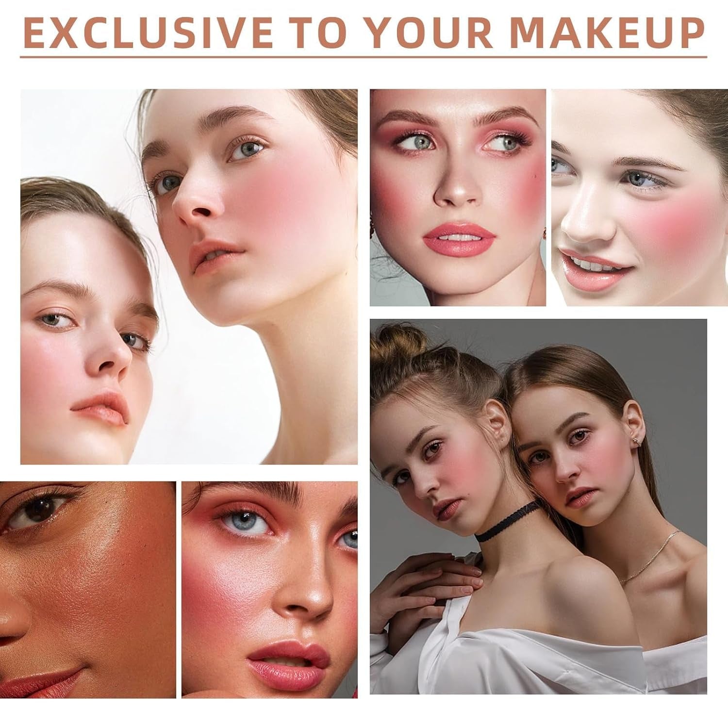 Cream Blush Stick for Cheeks, Multi-Use Makeup Blush Stick for Eyes Lips Face, Travel-Friendly Tinted Solid Moisturizer Matte Blush, Natural Glow Blendable Smooth Blusher with Brush-Hot Red