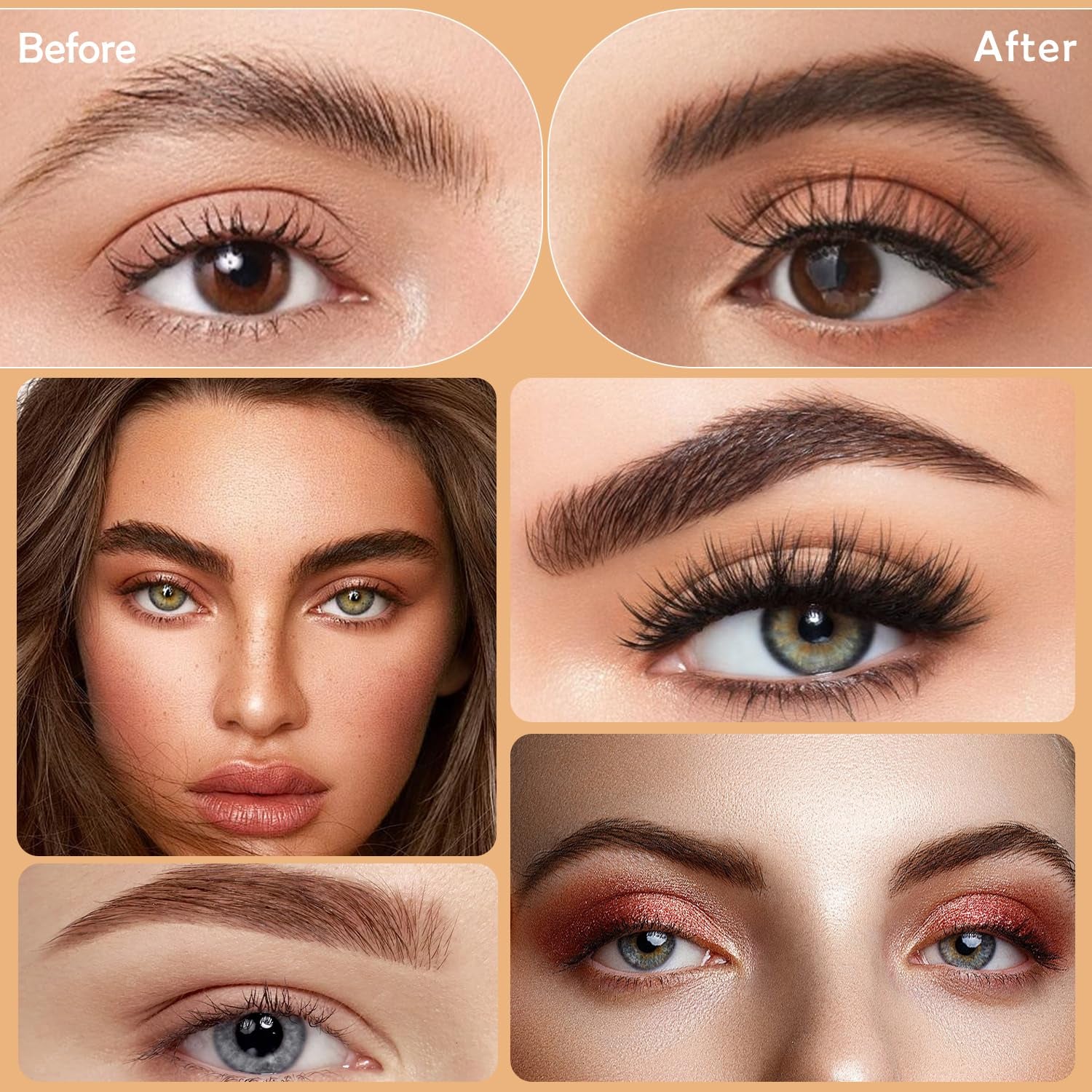 Eyebrow Pencil,3D Microblading Eyebrow Tattoo Pencil 4 Fork Tip,Eye Makeup Long-Lasting Waterproof & Smudge-Proof Natural Eyebrow Hair Eyebrow Pencil (2#Red-Brown)