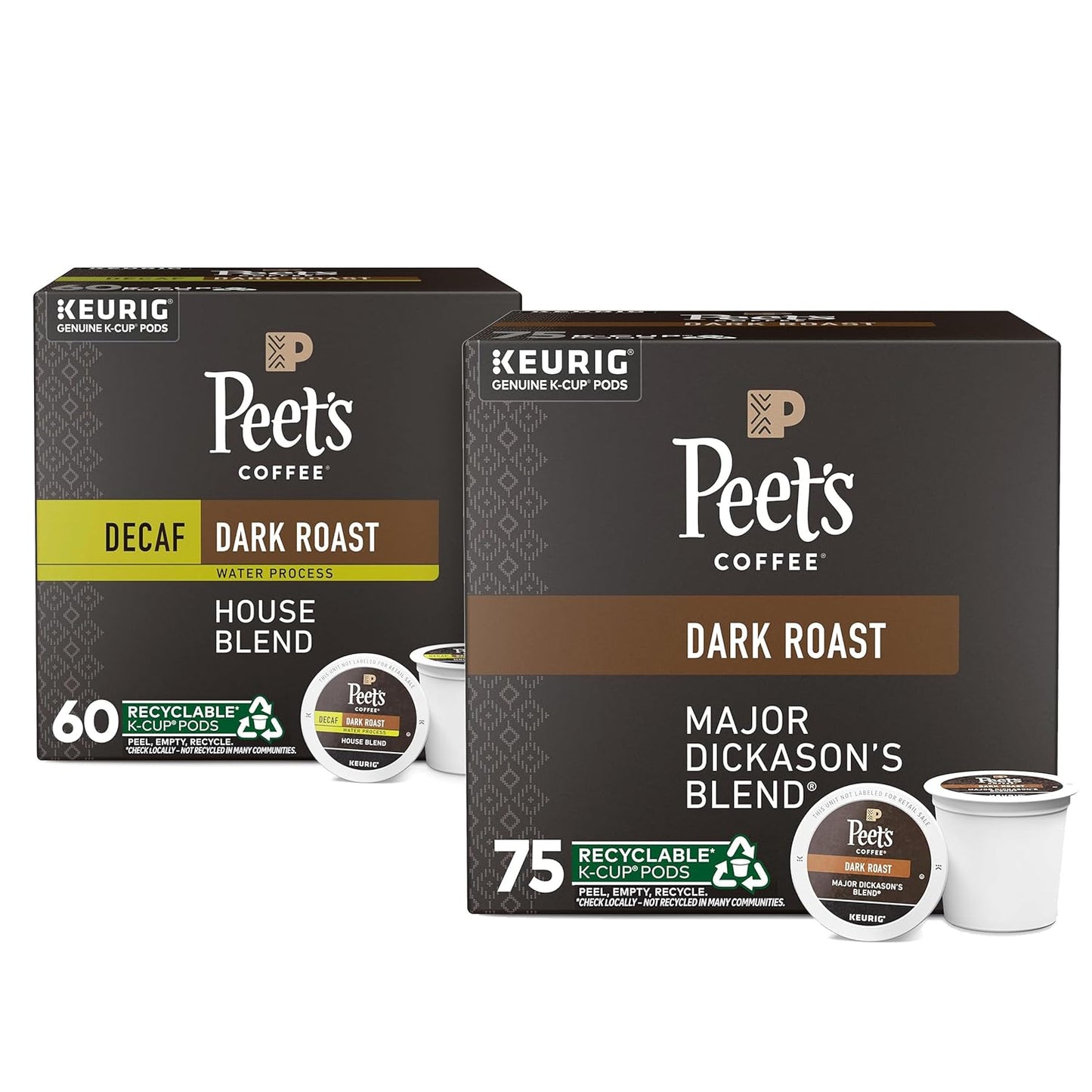 Peet'S Coffee, Dark Roast K-Cup Pods for Keurig Brewers - Major Dickason'S Blend 75 Count (1 Box of 75 K-Cup Pods)