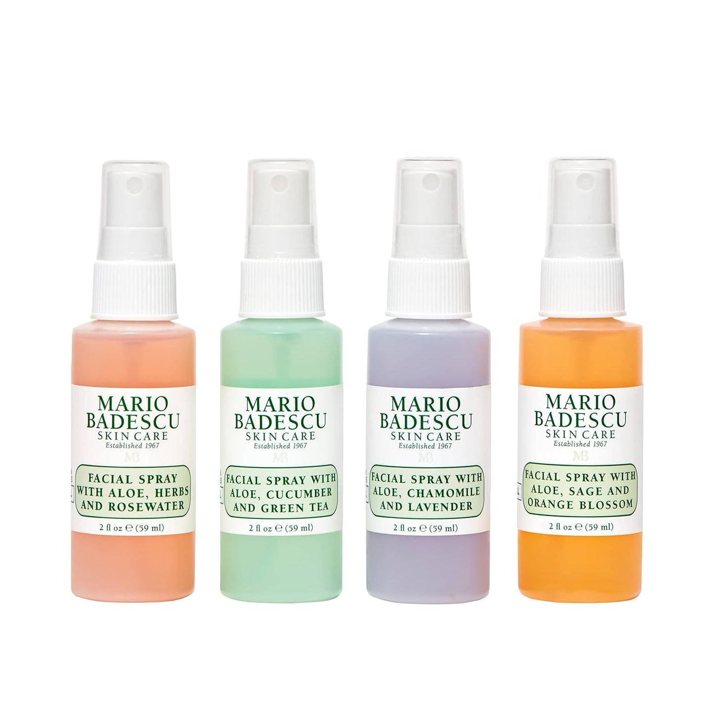 Mario Badescu Facial Spray Collection with Rose Water, Cucumber, Lavender and Orange Blossom, Multi-Purpose Cooling and Hydrating Face Mist for All Skin Types, Dewy Finish