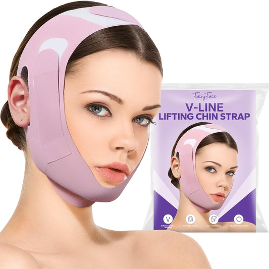 V-Line Lifting Chinstrap, V-Line Mask, Chinstrap for Sleeping, Reusable Face Strap, Chin up Patch, V-Shaped Belt, Shaped Face Mask for Sagging