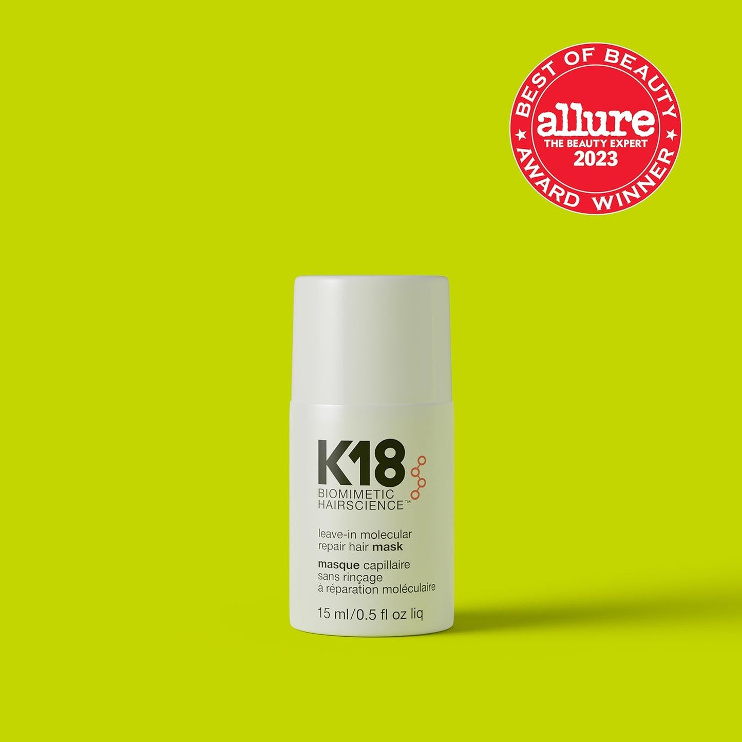 K18 Leave-In Molecular Hair Mask, Repairs Dry or Damaged Hair, Reverse Hair Damage from Bleach, Color, Chemical Services & Heat