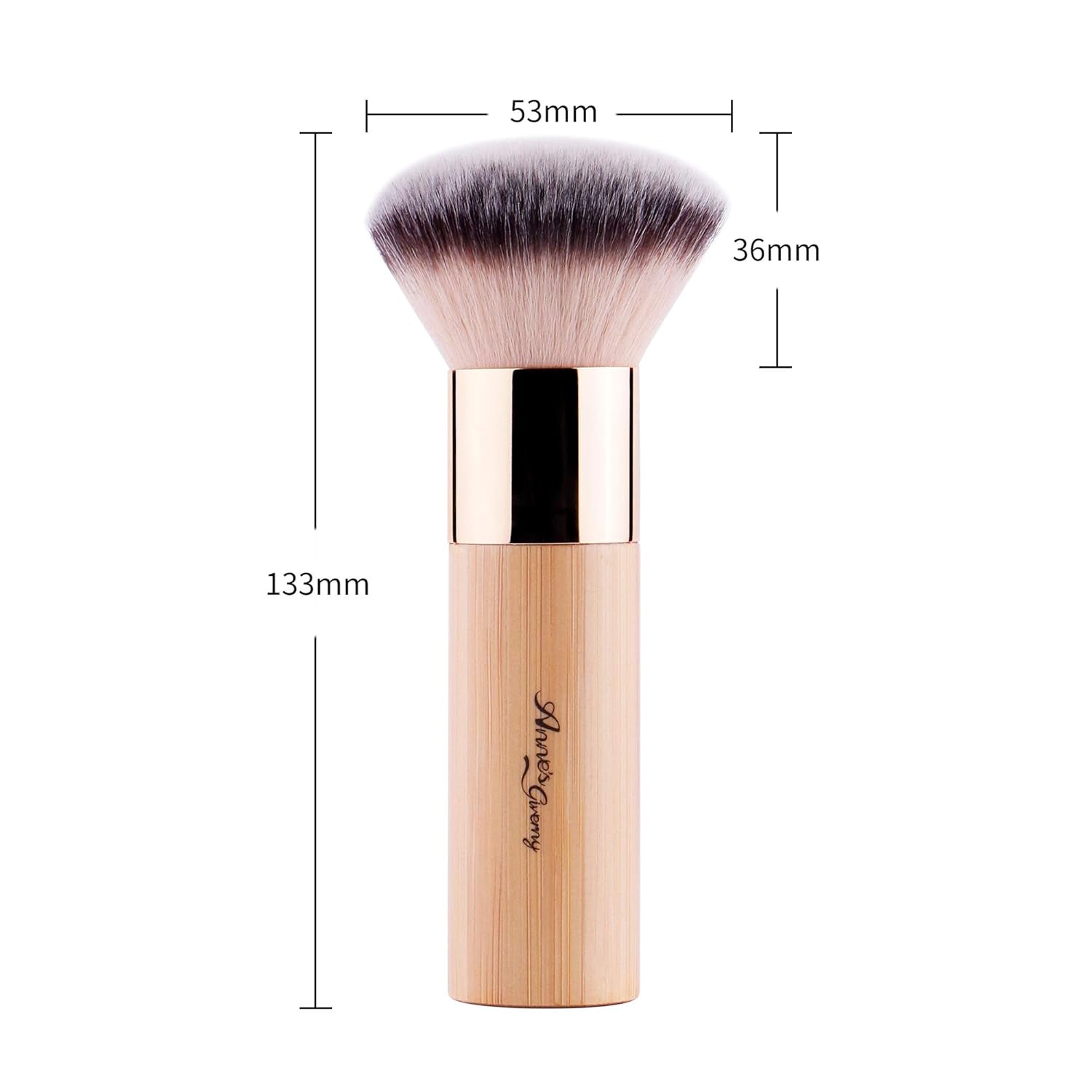 ANNE'S GIVERNY Makeup Foundation Sponge Brush Bronzer Loose Powder Blush Finish Airbrush Buffer Contour Kabuki Blender (Bamboo)