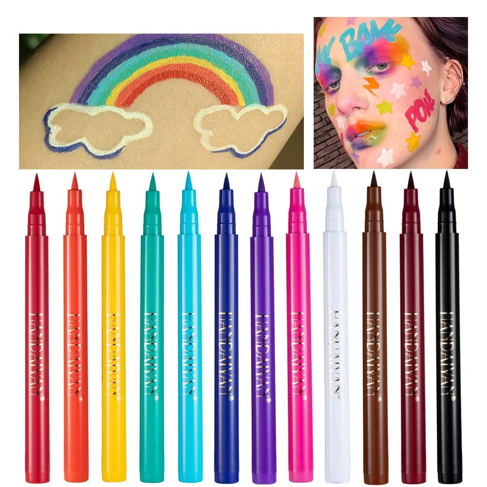 Liquid Vegan Eyeliner, Colorful Neon Eyeliner Pencil, Long-Lasting, Waterproof, Smudge Proof, Sharp Tip, Quick Dry, Easy Cleansing Makeup Gift for Women (Sky Blue#5)