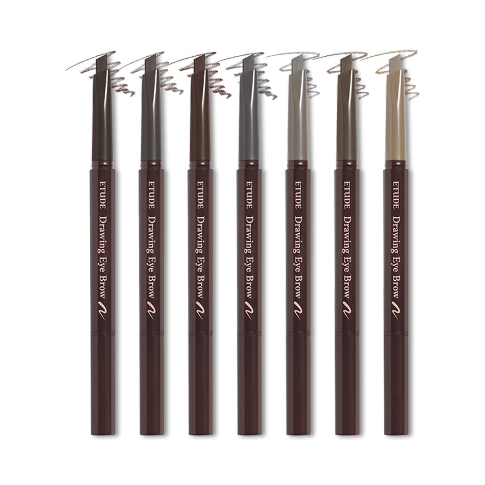 ETUDE Drawing Eye Brow #2 Grey Brown | Long Lasting Eyebrow Pencil for Soft Textured Natural Daily Look Eyebrow Makeup