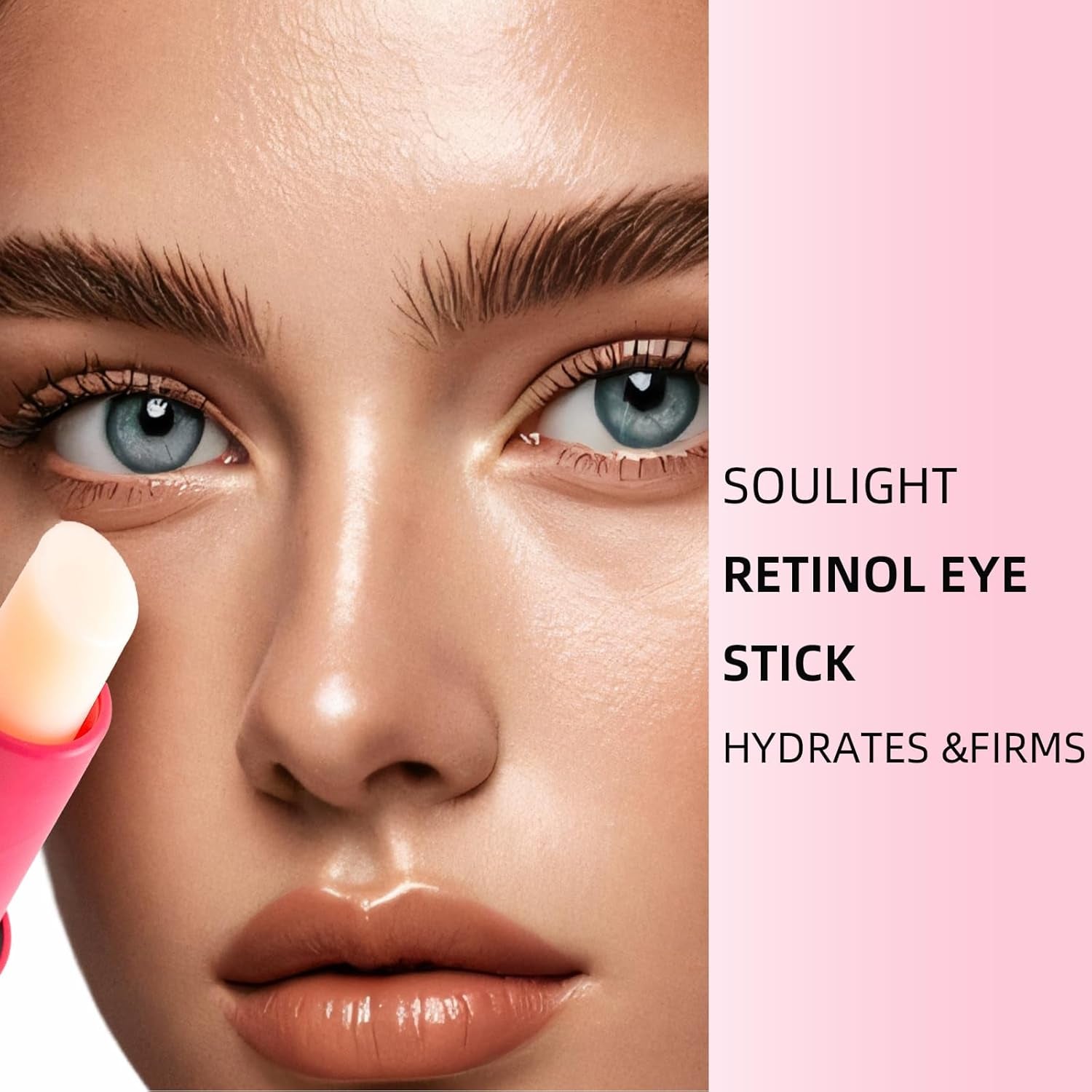 Soulight Retinol Eye Stick, Anti-Aging Eye Cream, Skincare for Wrinkles, Dark Circles, Puffiness - Retinol Eye Balm Moisturizes, Softens& Nourish Skin