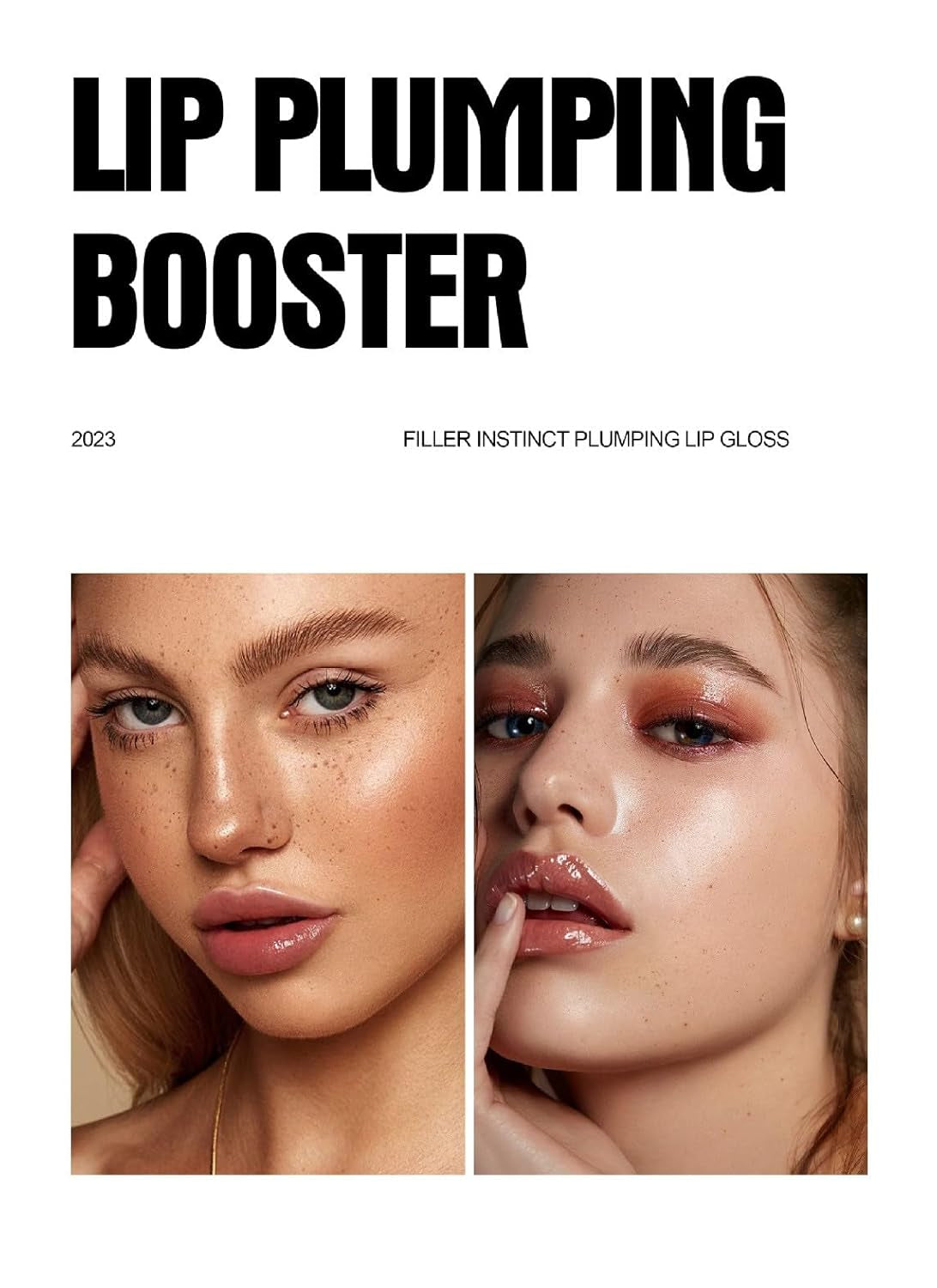 Lip Plumping Lip Gloss Needle Tube Shape, Slightly Spicy Lip Glow Oil Transparent or Shimmer Glass Mirror Glossy Lip Balm Long Lasting Nourishing Lip Care Lipstick Makeup (Color 02)