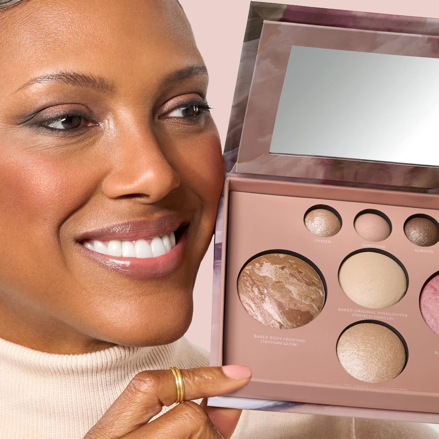 LAURA GELLER NEW YORK the Best of the Best Baked Palette - Full Size - Includes Bronzer, Blush, 2 Highlighters and 3 Eyeshadows - Travel-Friendly