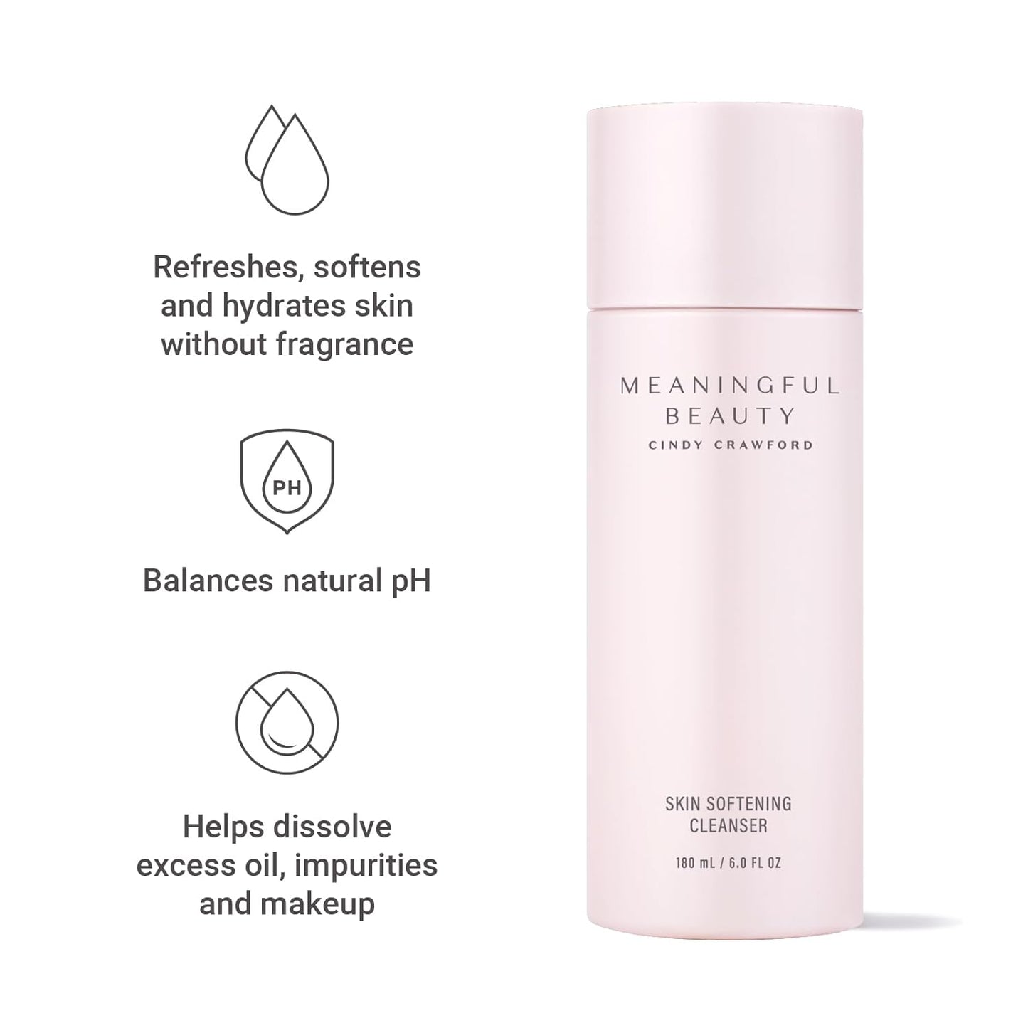 Meaningful Beauty Skin Softening Cleanser, Fragrance Free Non Foaming Face Wash